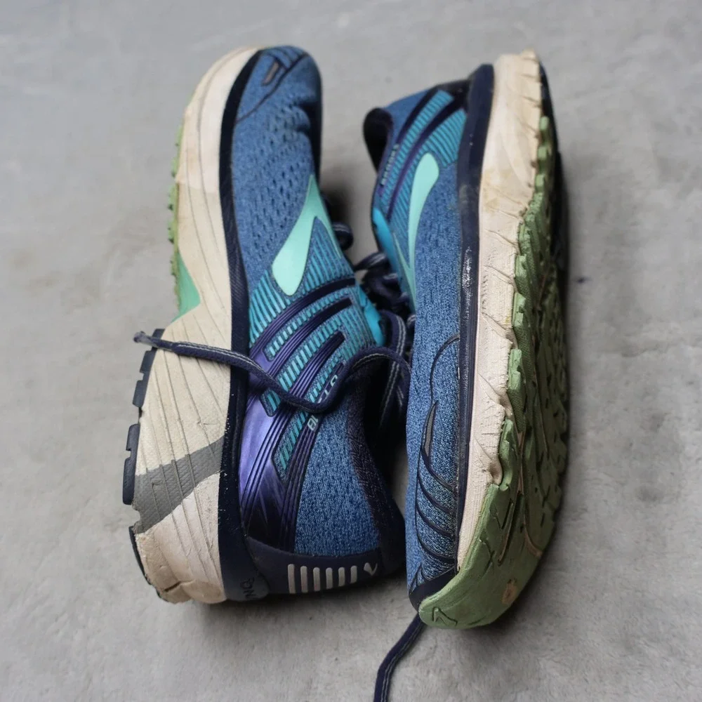 Brooks Womens 8.5B Athletic Shoes Blue Adrenaline GTS 18 Mesh Running Training - Picture 6 of 15